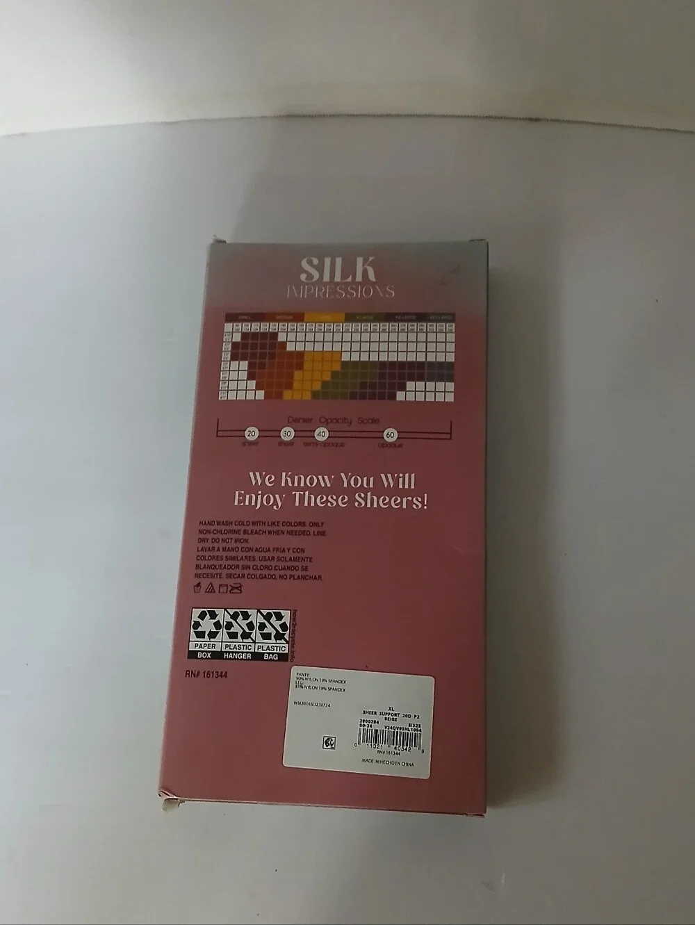 Silk Reflections Beige Light Support Sheer Pantyhose XL